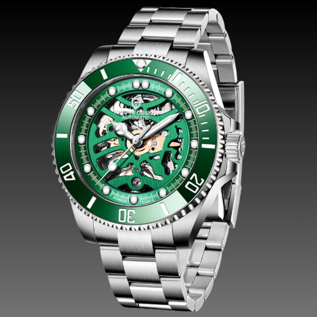 PAGANI Steel Band Mechanical WatchPagani Design Mechanical Watch – 43mm Sapphire Crystal 100M Waterproof Diver