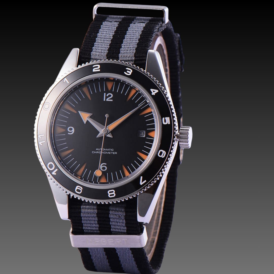 Men's Automatic Mechanical Watch – Sapphire Crystal Luminous Date Canvas Strap