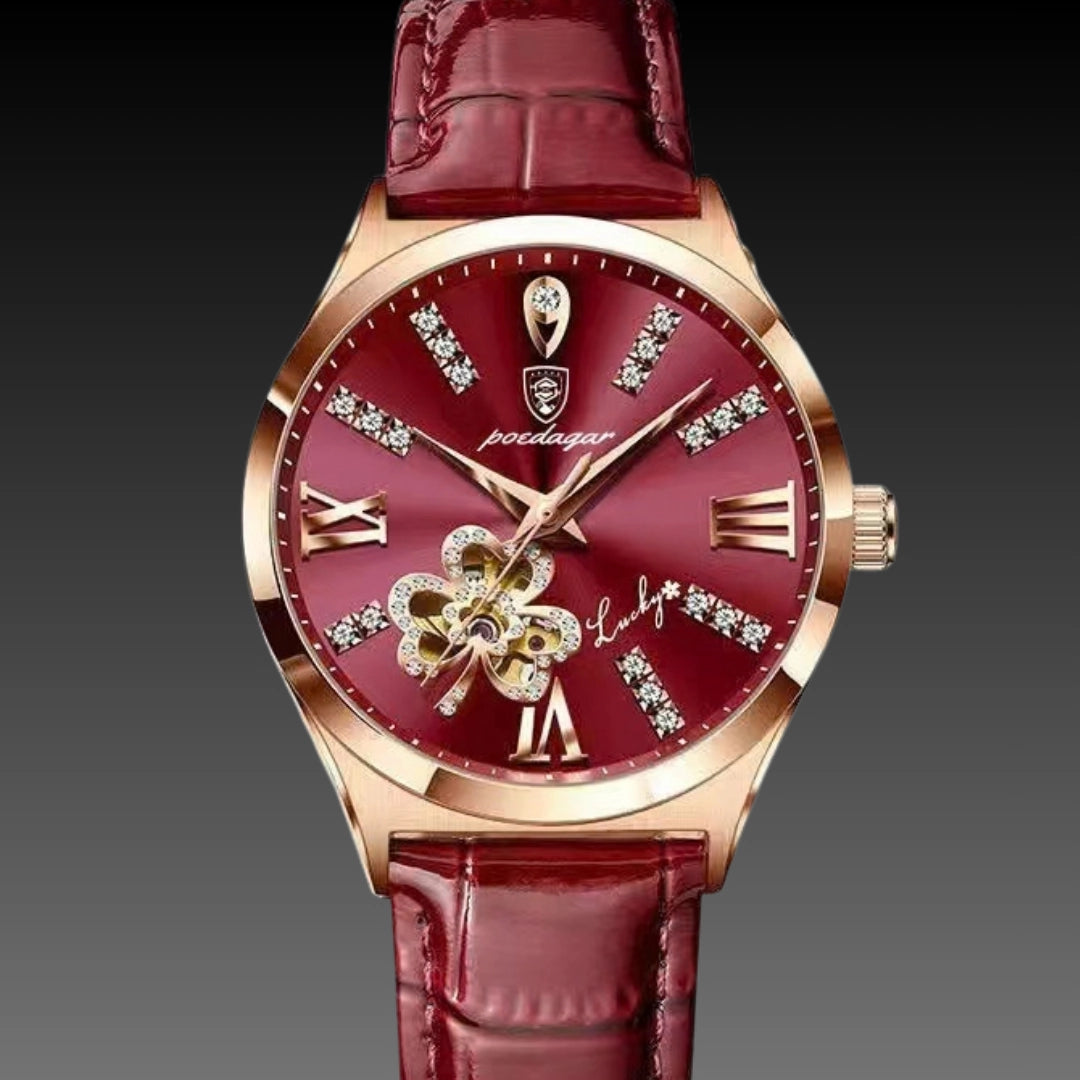 Luxury Waterproof Ladies Calendar Watch: 32mm Luminous Dial | 6mm Ultra-Slim Quartz | Rose Gold
