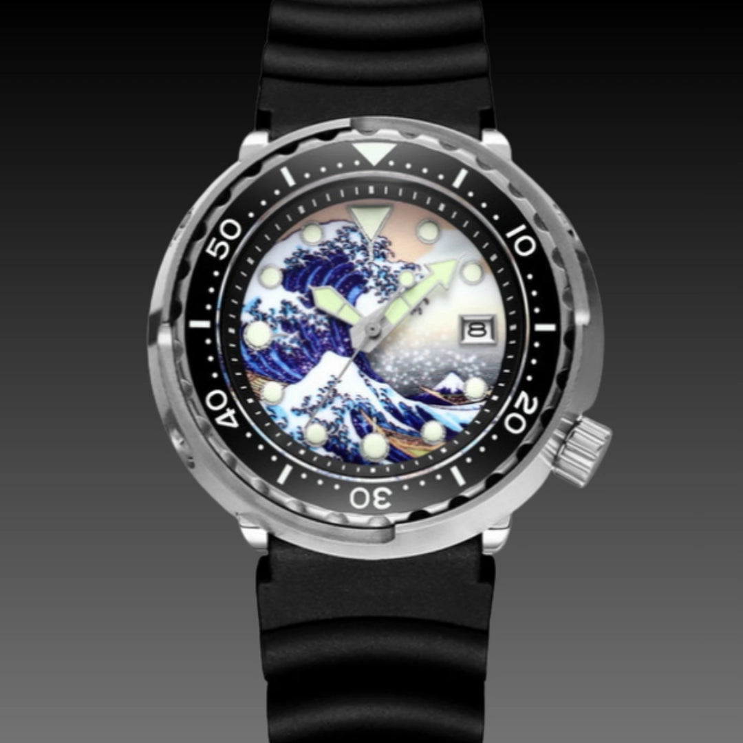 The Deep Sea 'Tuna' Automatic: 47.5mm Shrouded Diver | 15mm Thick | Fluororubber Strap