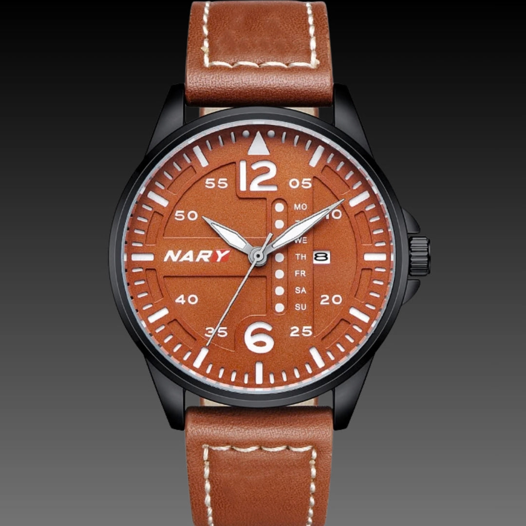 Stylish Sophisticated Dial Water-resistant Quartz Watch For Men