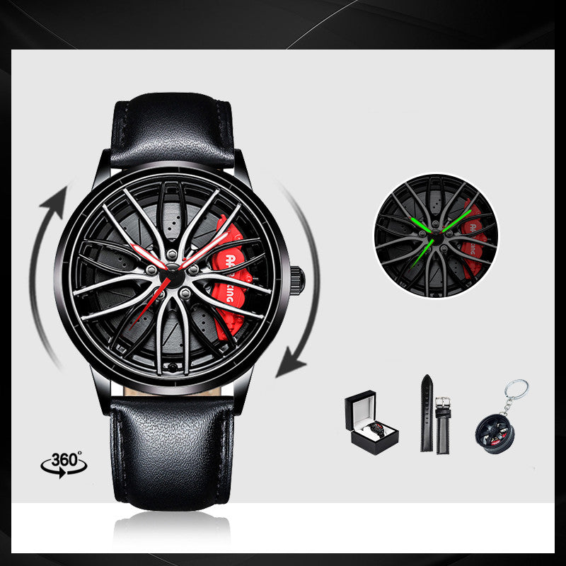 Men's Forged Caliper Spinner Watch: 3D Spinning Rim | JDM & Supercar Edition