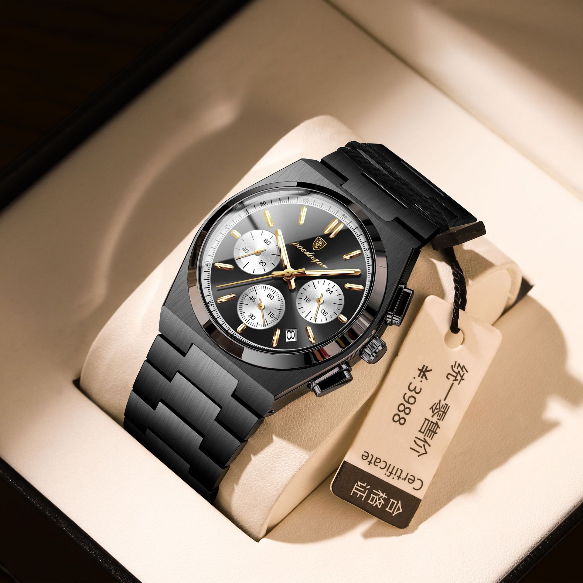 Mens Waterproof Multifunctional Luminous Ultra-thin Watch