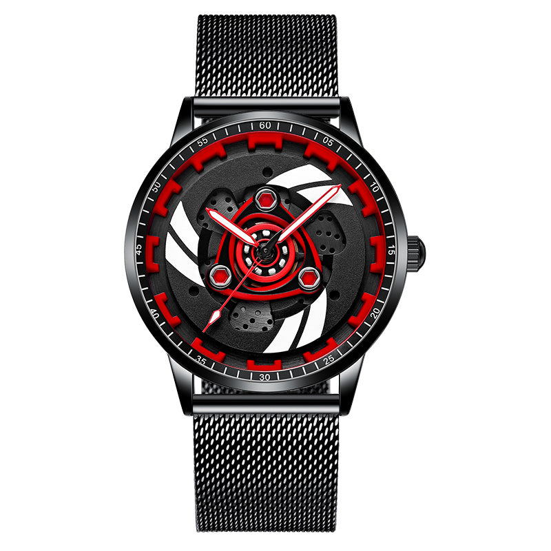 Men's Forged Caliper Spinner Watch: 3D Spinning Rim | JDM & Supercar Edition