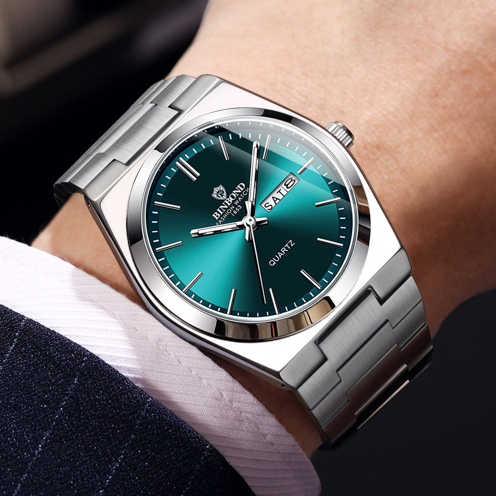 Fashion Stainless Steel Men's Business Casual Quartz Watch (43mm x 11mm)