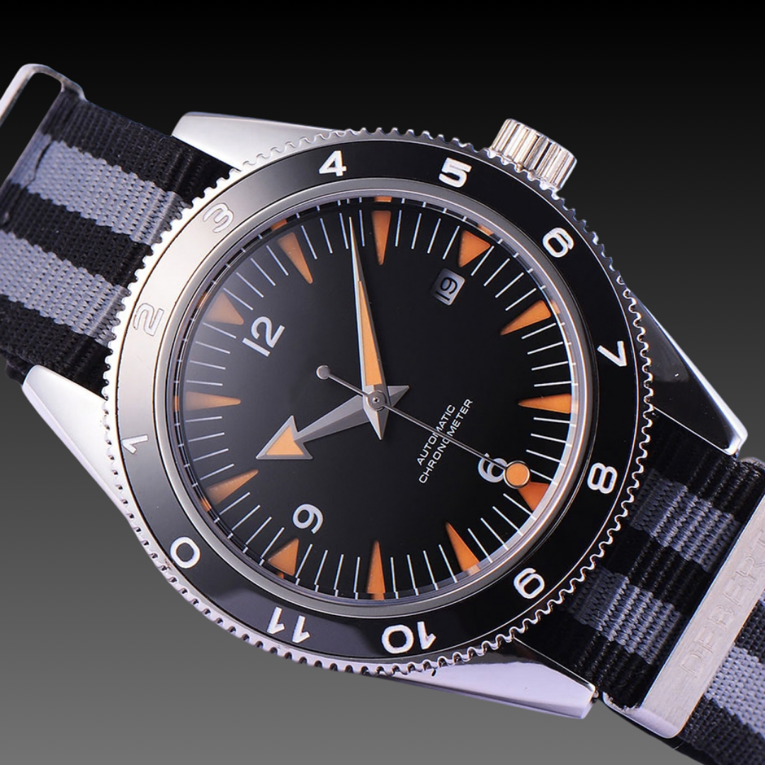 Men's Automatic Mechanical Watch – Sapphire Crystal Luminous Date Canvas Strap