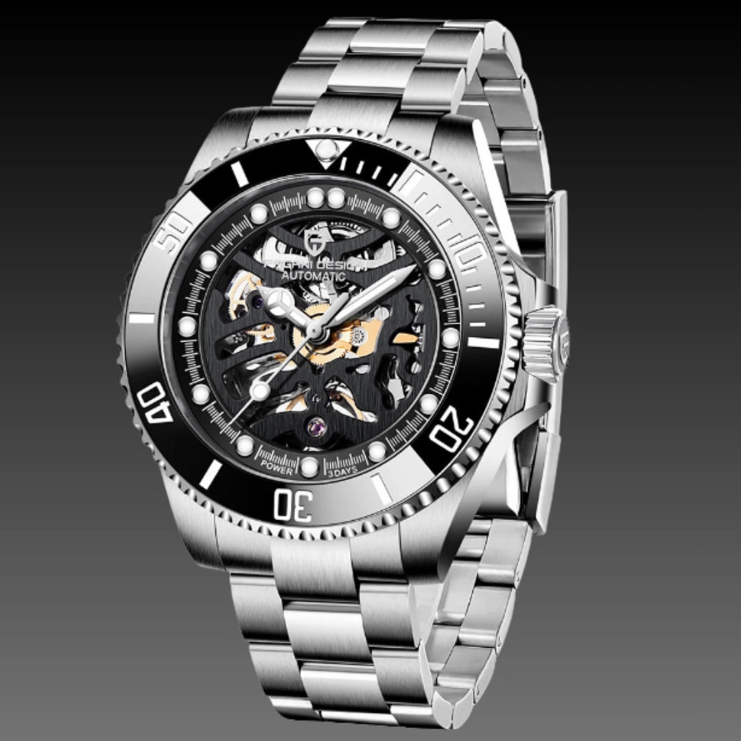 PAGANI Steel Band Mechanical WatchPagani Design Mechanical Watch – 43mm Sapphire Crystal 100M Waterproof Diver