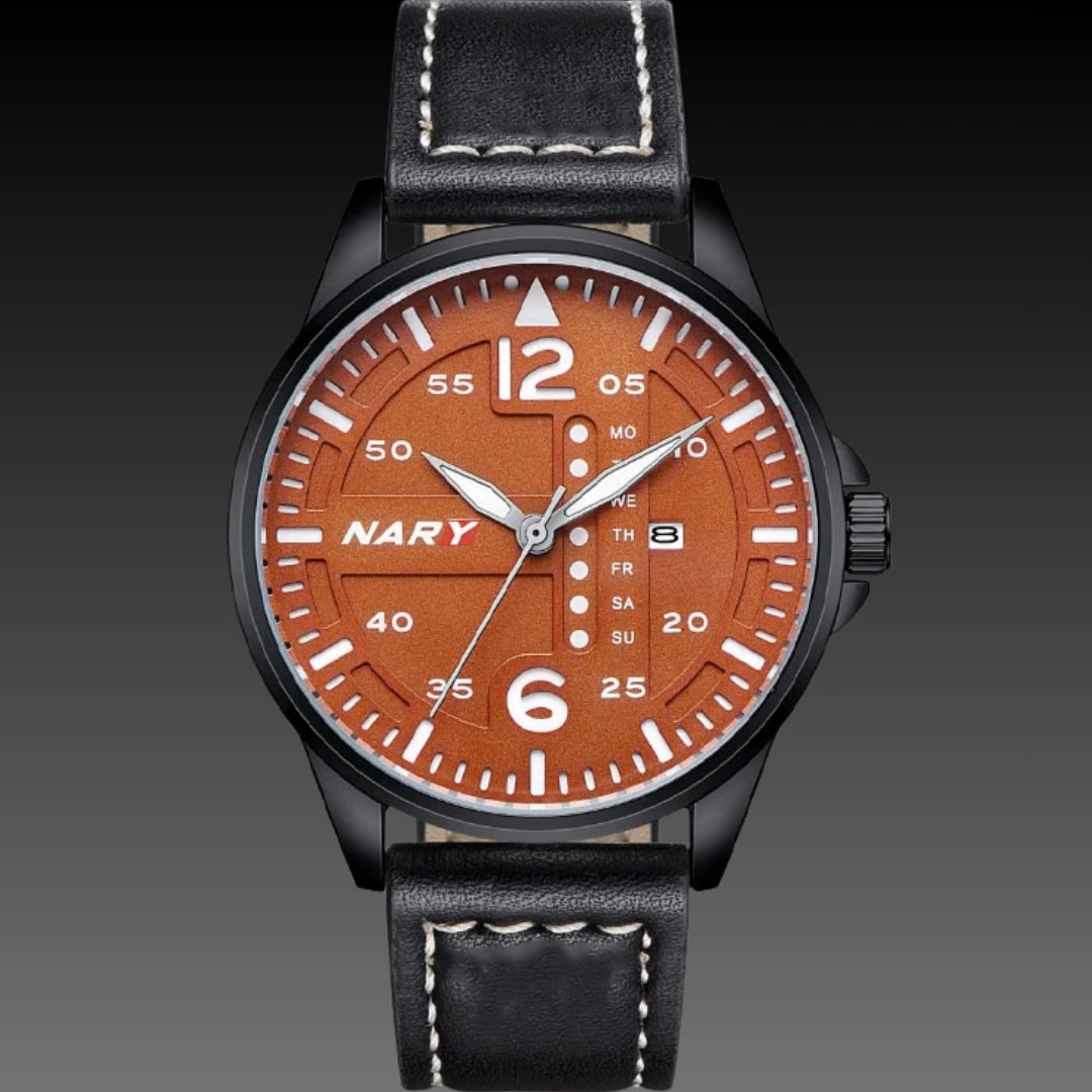 Stylish Sophisticated Dial Water-resistant Quartz Watch For Men
