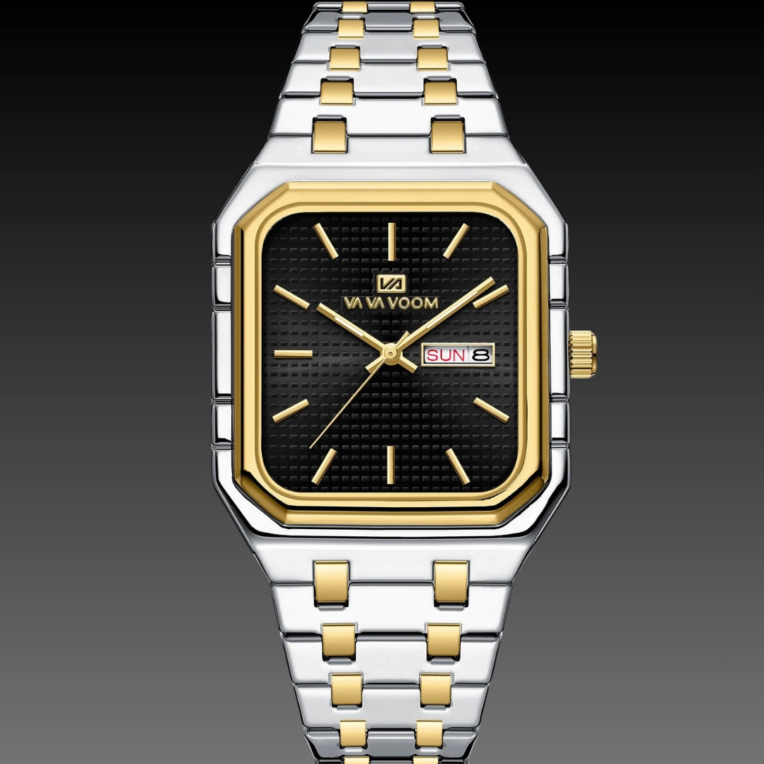 Men's Square Luminous Watch – 8.5mm Ultra-Slim Business Quartz with Gradient Dial