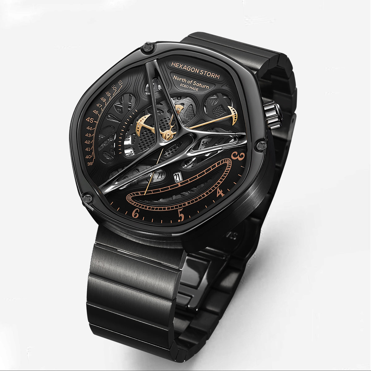 Men's 46mm Hollowed Out Alien High-End Watch | Stainless Steel