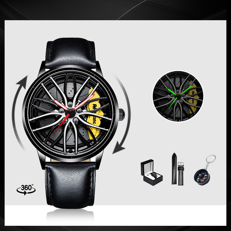 Men's Forged Caliper Spinner Watch: 3D Spinning Rim | JDM & Supercar Edition