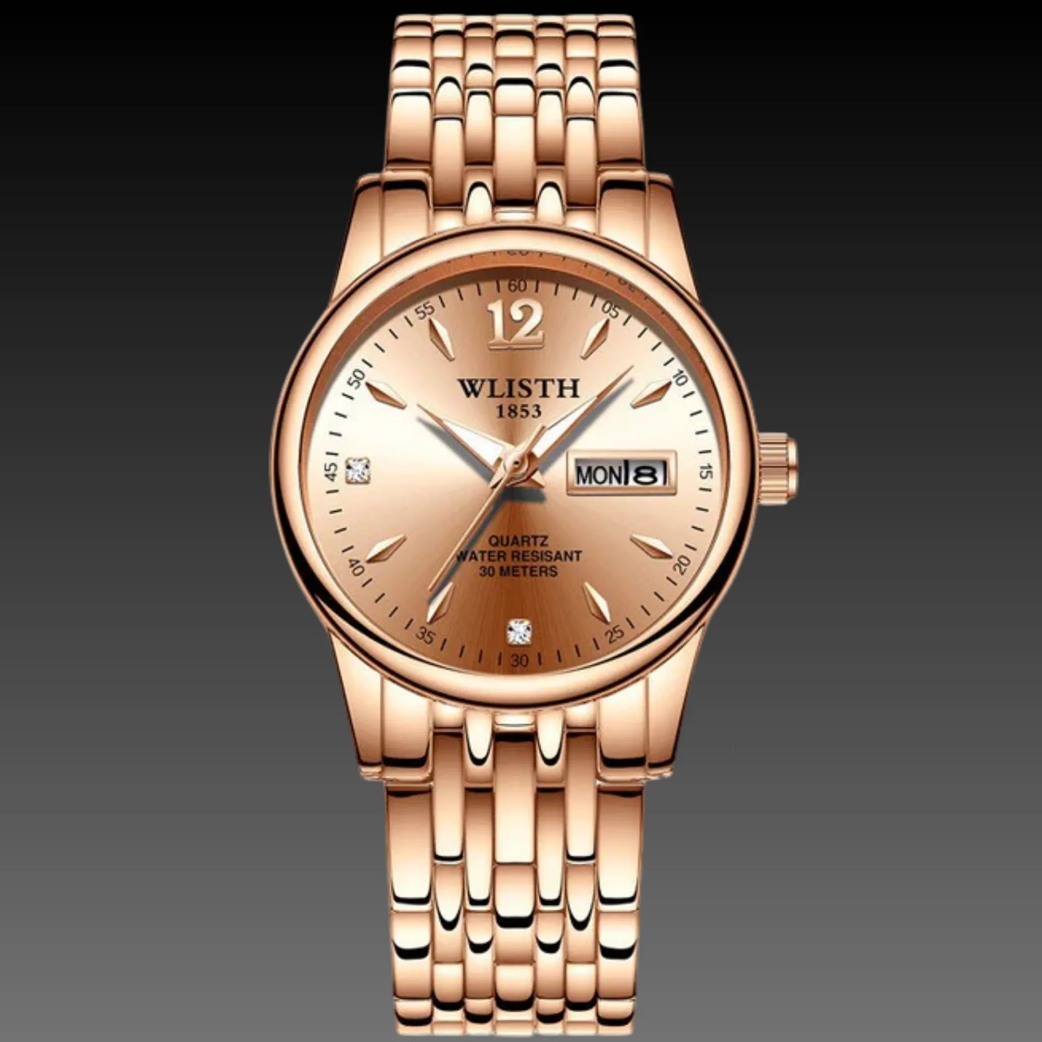 Women's Petite Two-Tone Dress Watch | 25mm Classic Day-Date | Stainless Steel