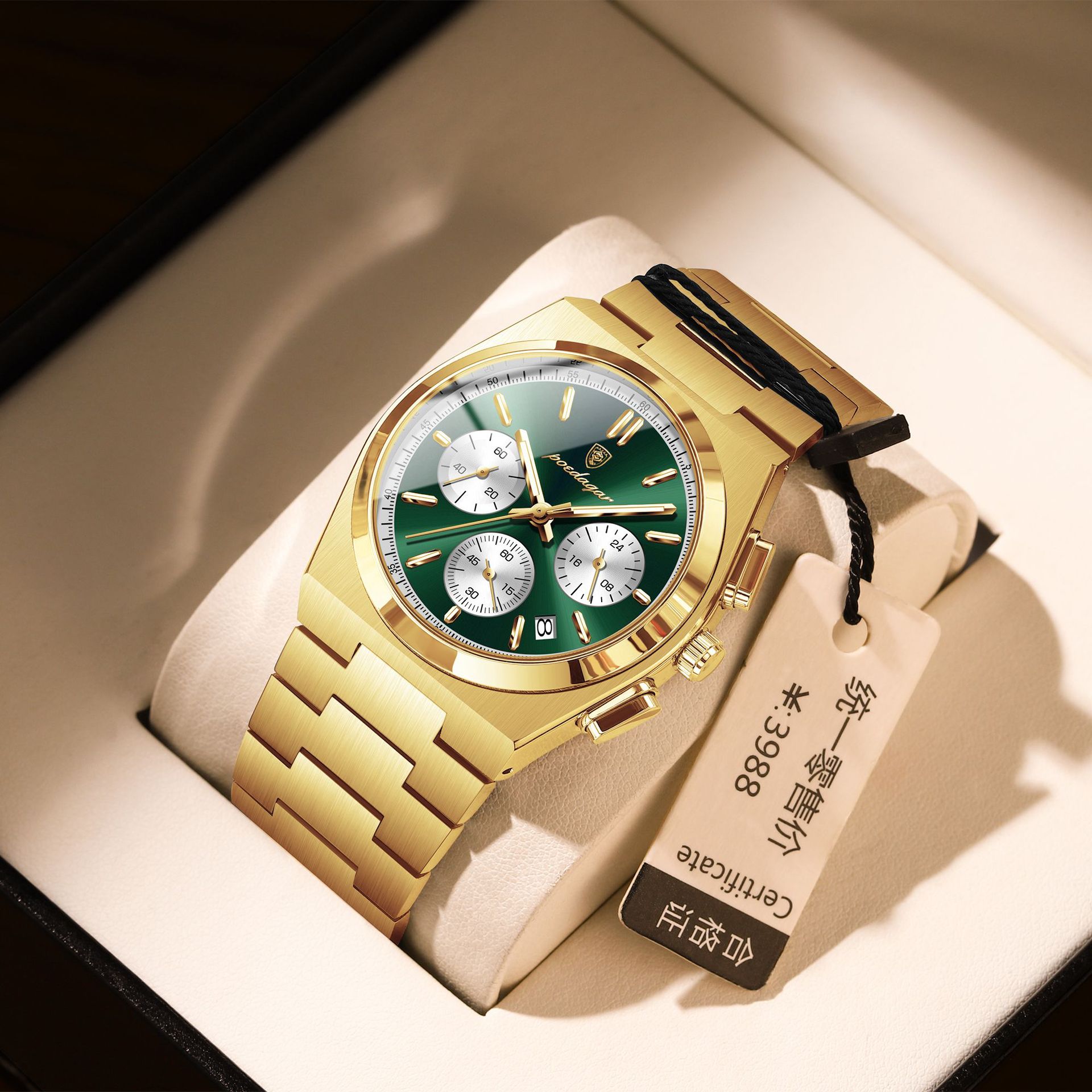 Mens Waterproof Multifunctional Luminous Ultra-thin Watch