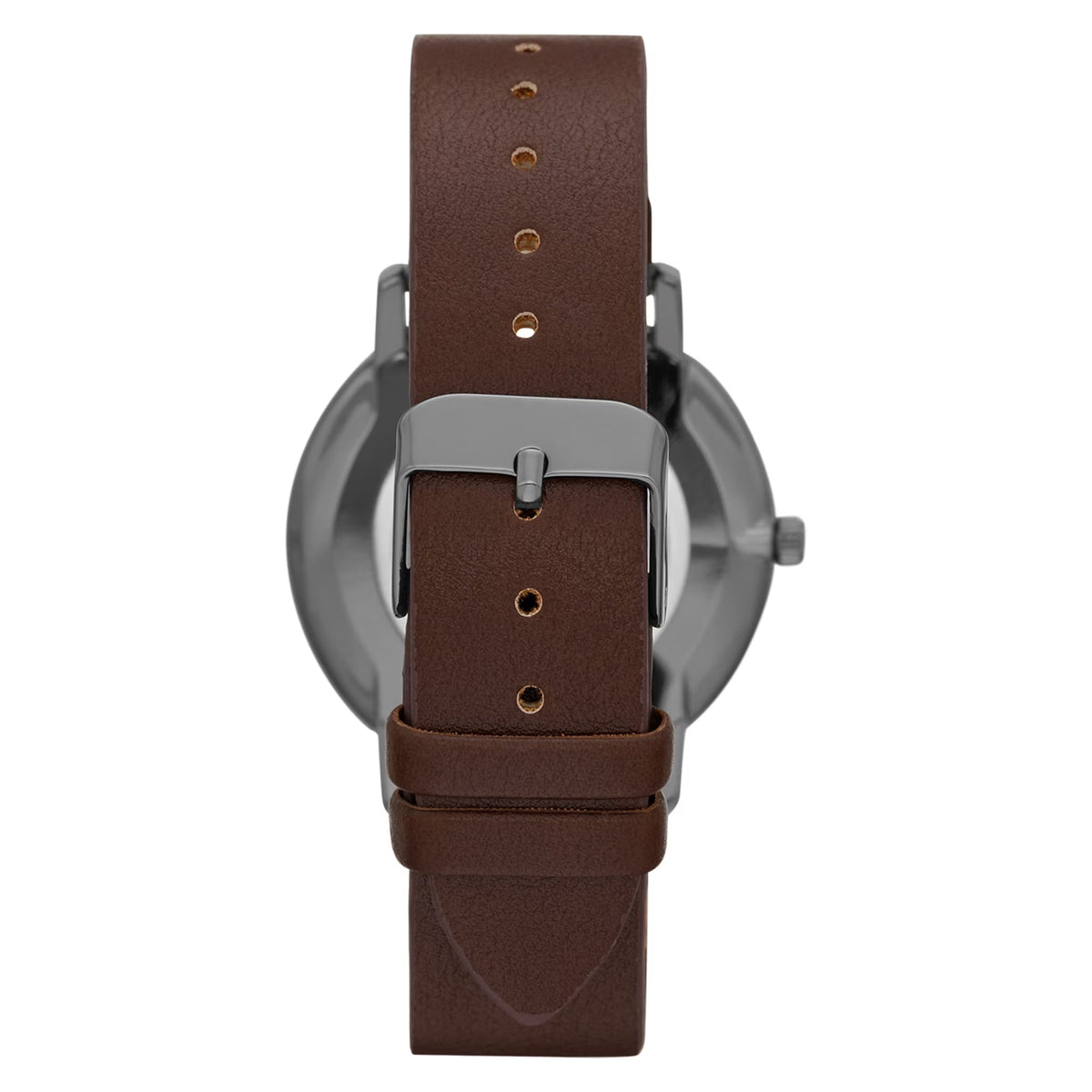 George Men’s Analog Watch – Blue Easy-Read Dial, Gunmetal Case & Brown Vegan Leather Strap (Model: FMDOGE019)