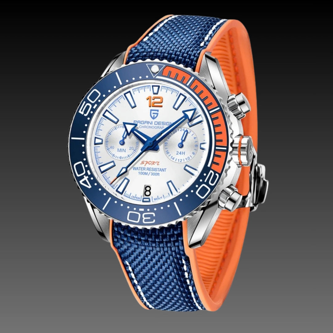Men's Multi-Function Quartz Watch – Double Calendar Day-Date Display with Luminous Hands