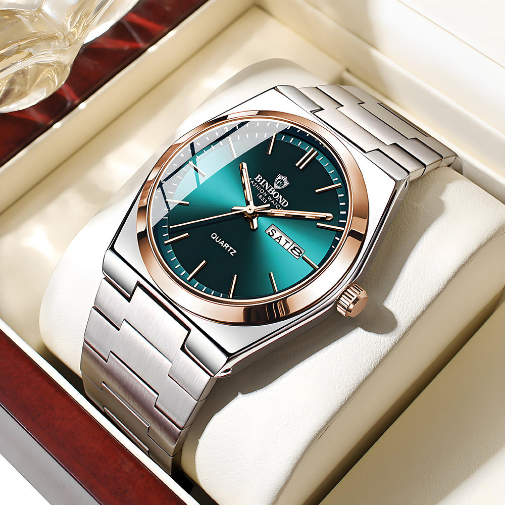 Fashion Stainless Steel Men's Business Casual Quartz Watch (43mm x 11mm)
