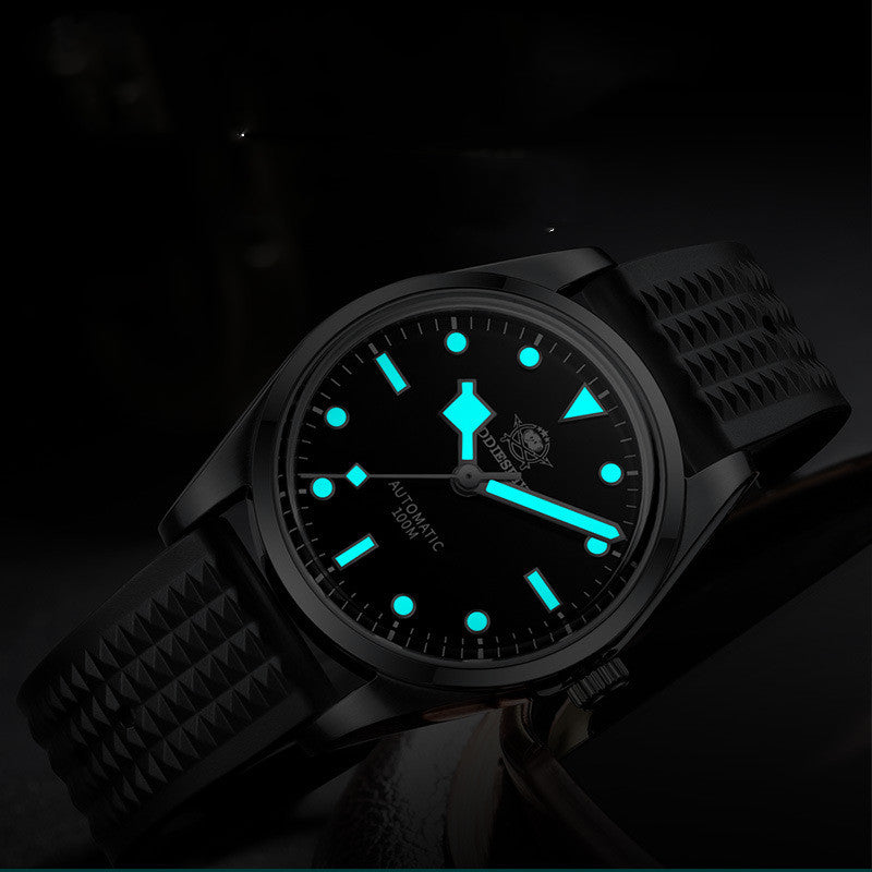 Addiesdive 40mm Pilot Diver: 200M Waterproof | Textured Sand Dial | Vintage Patina