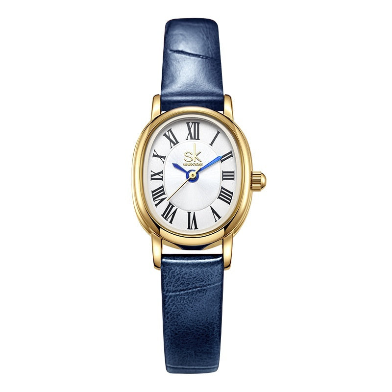 Retro Oval Leather Belt Quartz Watch