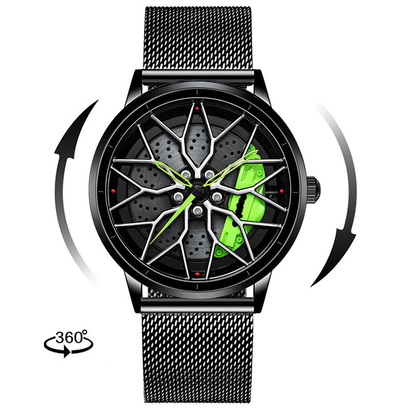 Men's Forged Caliper Spinner Watch: 3D Spinning Rim | JDM & Supercar Edition