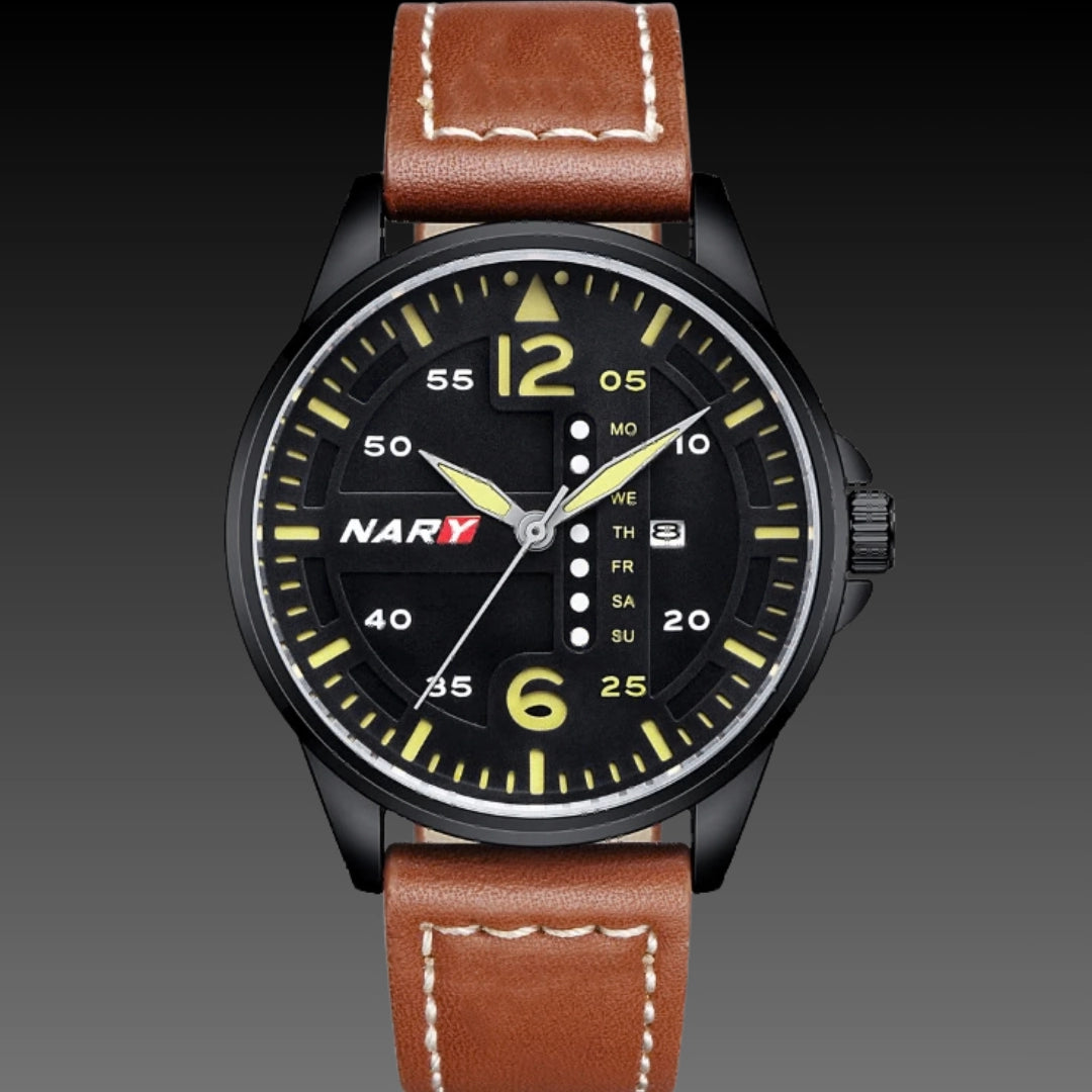 Stylish Sophisticated Dial Water-resistant Quartz Watch For Men