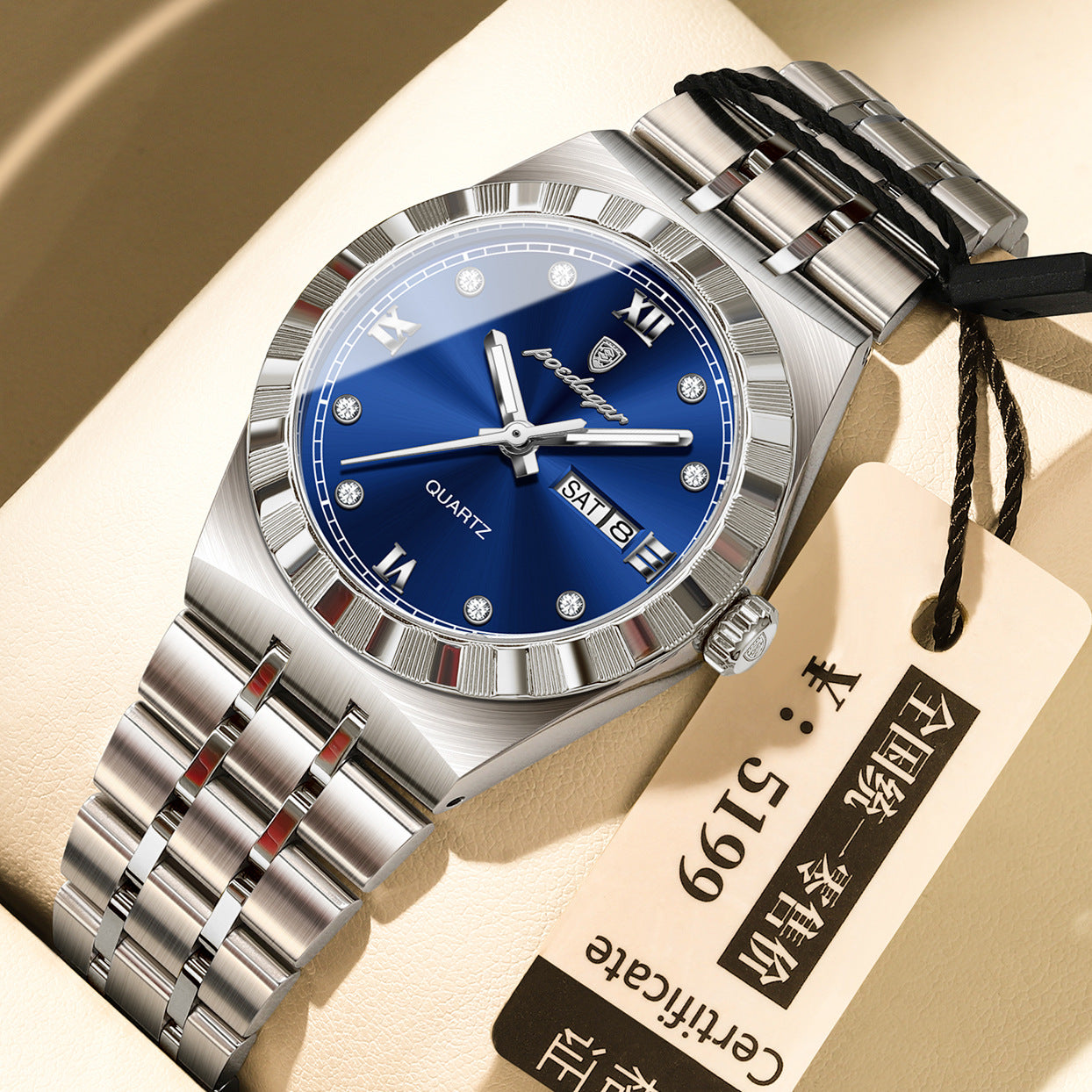 Womens Diamond-studded Waterproof Luminous Fashionable Quartz Watch