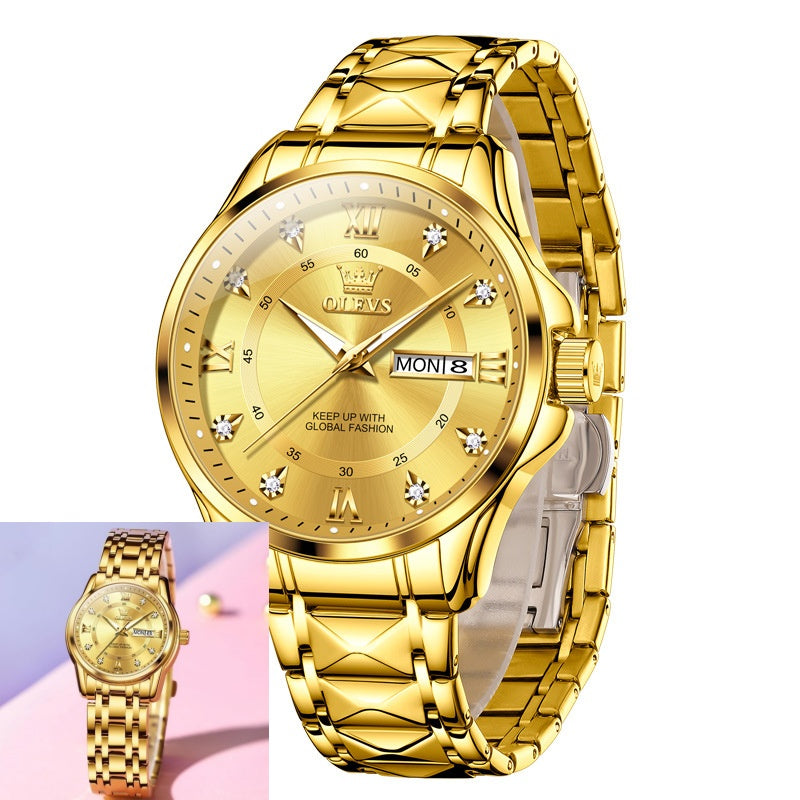 Luxury Roman Scale Calendar Watch: Model 5513 | 29mm Ladies Quartz | 9mm Slim Steel Belt