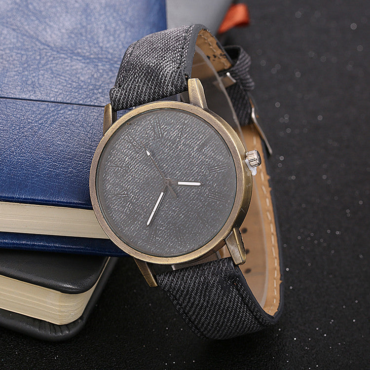 Y2K Denim Wrap Watch: 360mm Double-Tour Strap | 28mm Petite Round Dial | 7mm Ultra-Slim