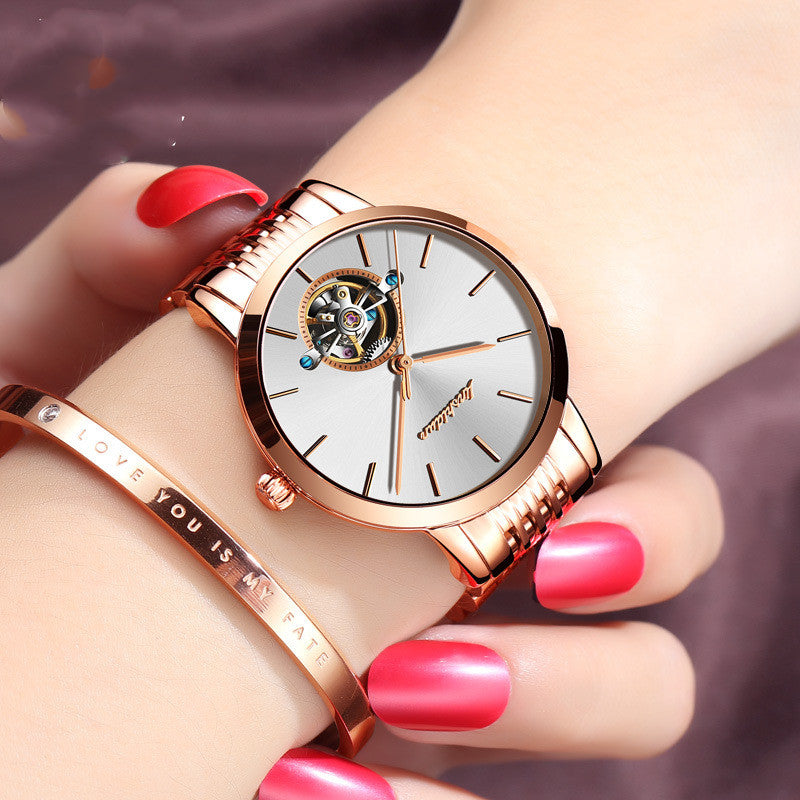 Hollow simple waterproof ladies watch