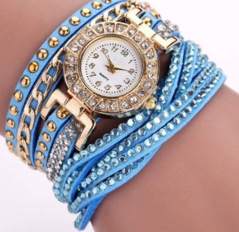 Luxury Braided Twist Watch: 28mm Petite Dial | 8mm Slim | Fashion Quartz Bracelet