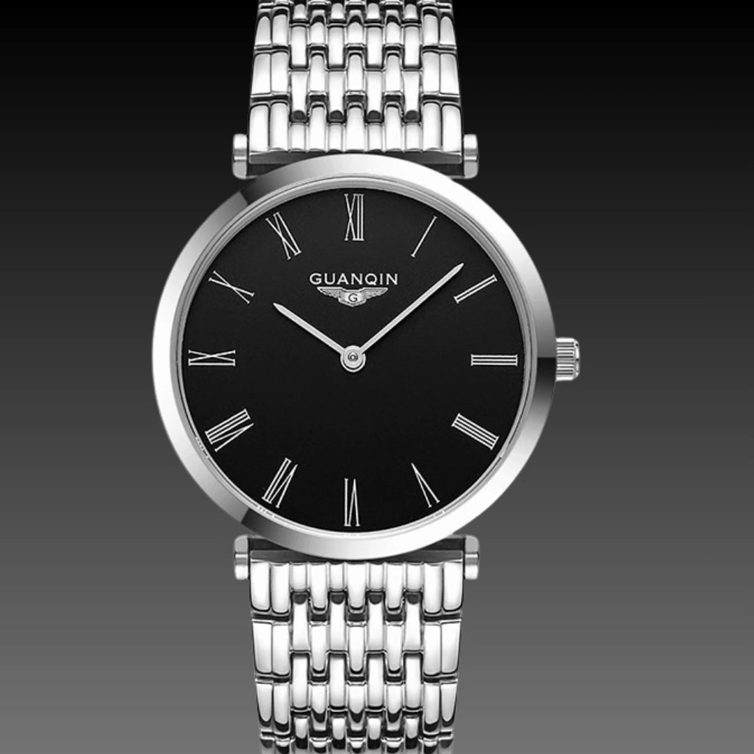 Exquisite Ladies Waterproof Watch – Ultra-Slim 6mm Quartz with Diamond & Roman Dial Options