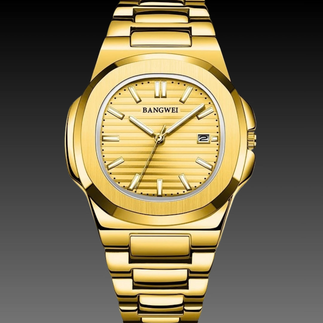 Mens Stylish Luminous Water-Resistant Watch With A Steel Band