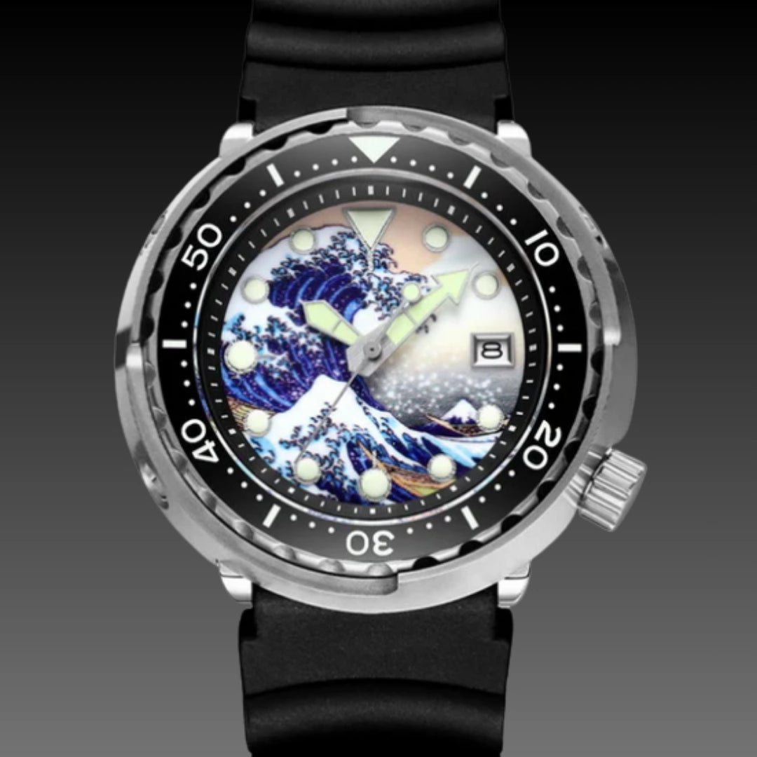 The Deep Sea 'Tuna' Automatic: 47.5mm Shrouded Diver | 15mm Thick | Fluororubber Strap