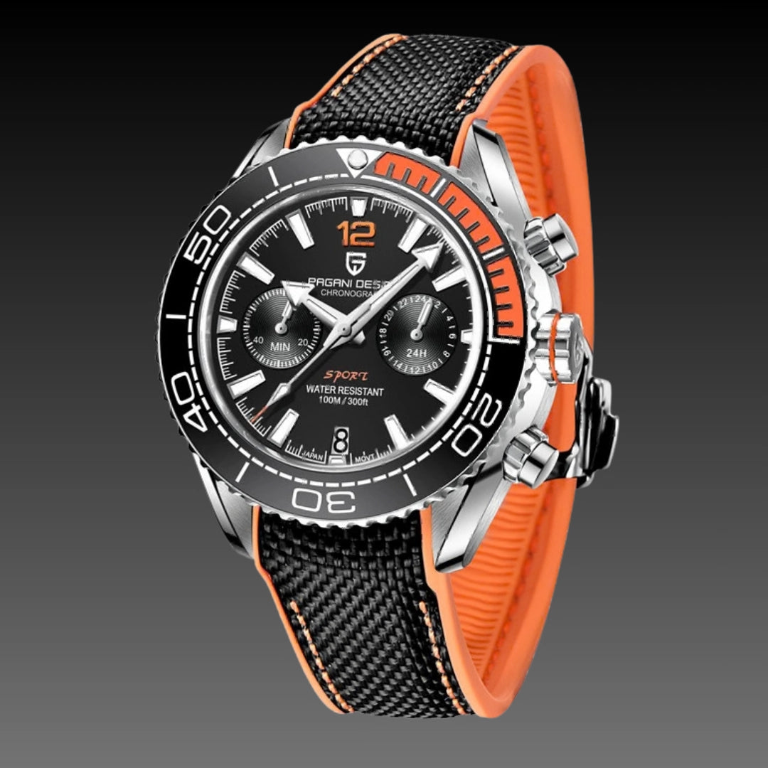 Men's Multi-Function Quartz Watch – Double Calendar Day-Date Display with Luminous Hands