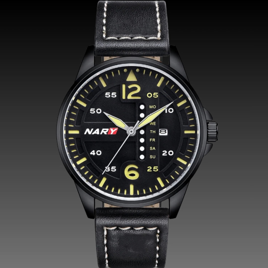 Stylish Sophisticated Dial Water-resistant Quartz Watch For Men