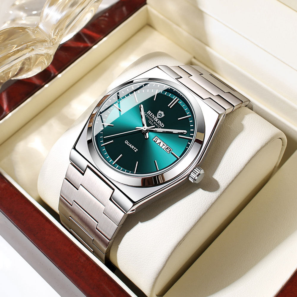 Fashion Stainless Steel Men's Business Casual Quartz Watch (43mm x 11mm)