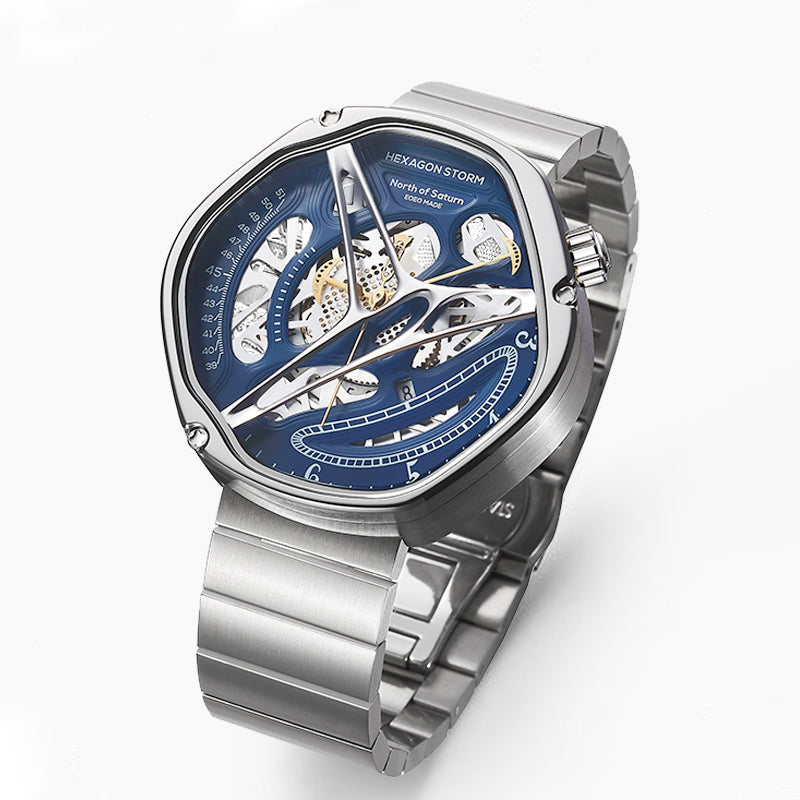 Men's 46mm Hollowed Out Alien High-End Watch | Stainless Steel