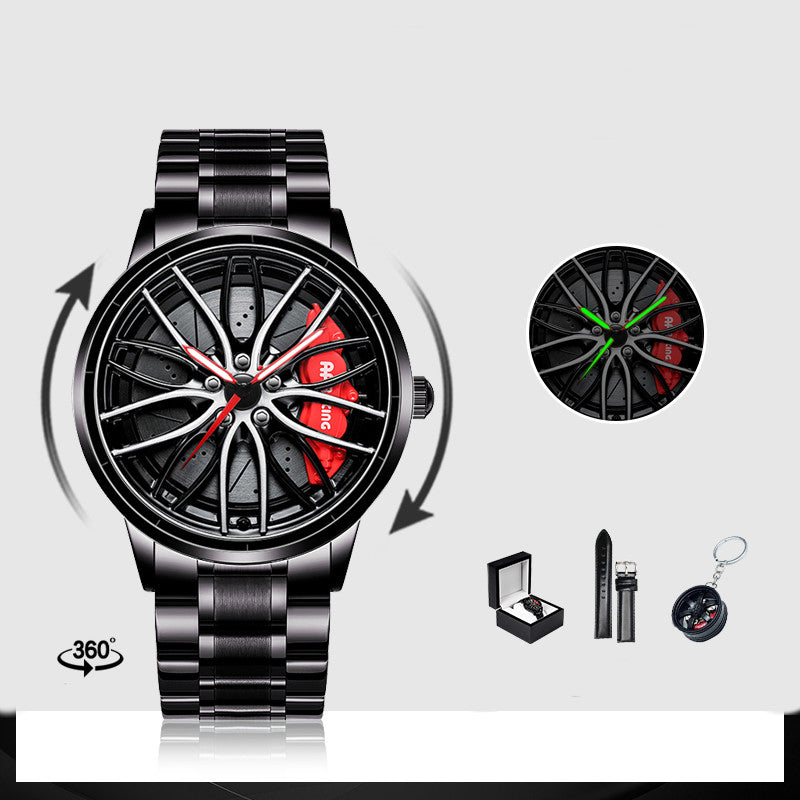 Men's Forged Caliper Spinner Watch: 3D Spinning Rim | JDM & Supercar Edition