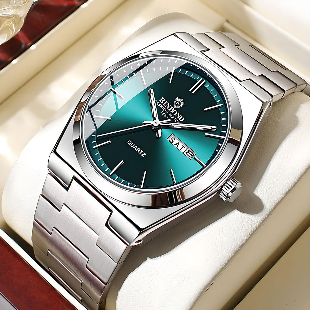 Fashion Stainless Steel Men's Business Casual Quartz Watch (43mm x 11mm)
