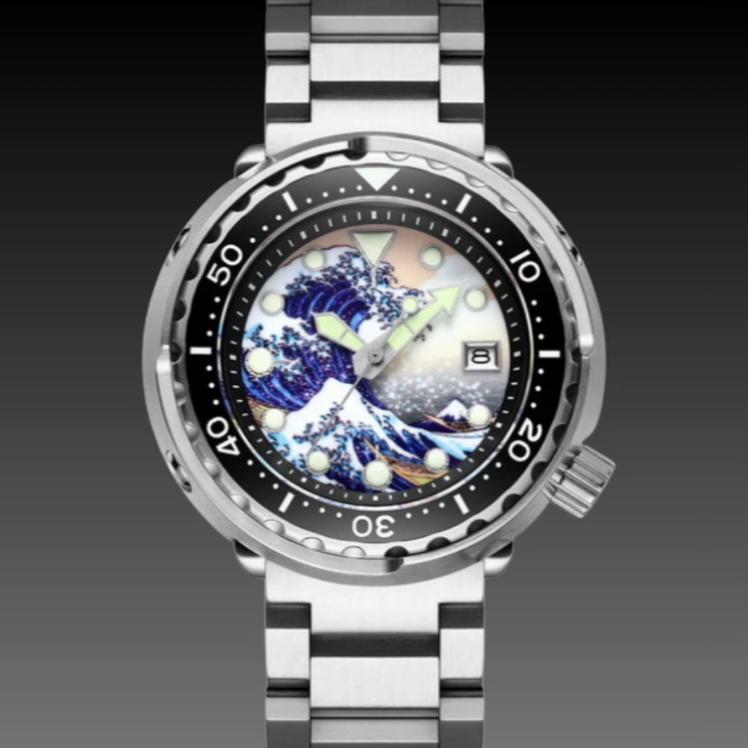 The Deep Sea 'Tuna' Automatic: 47.5mm Shrouded Diver | 15mm Thick | Fluororubber Strap