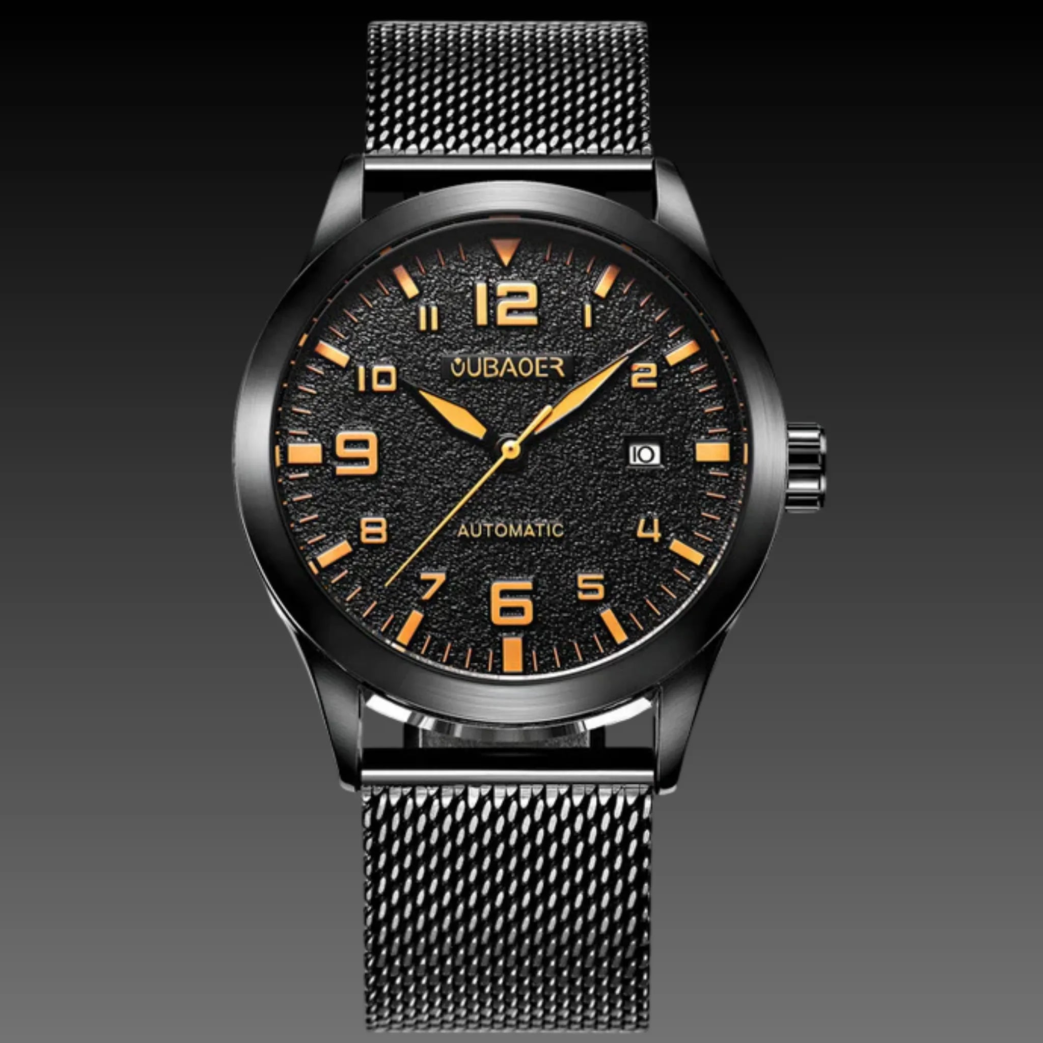 Men's Minimalist Automatic Mesh Watch | Ultra-Clean Dial | Stainless Steel Milanese