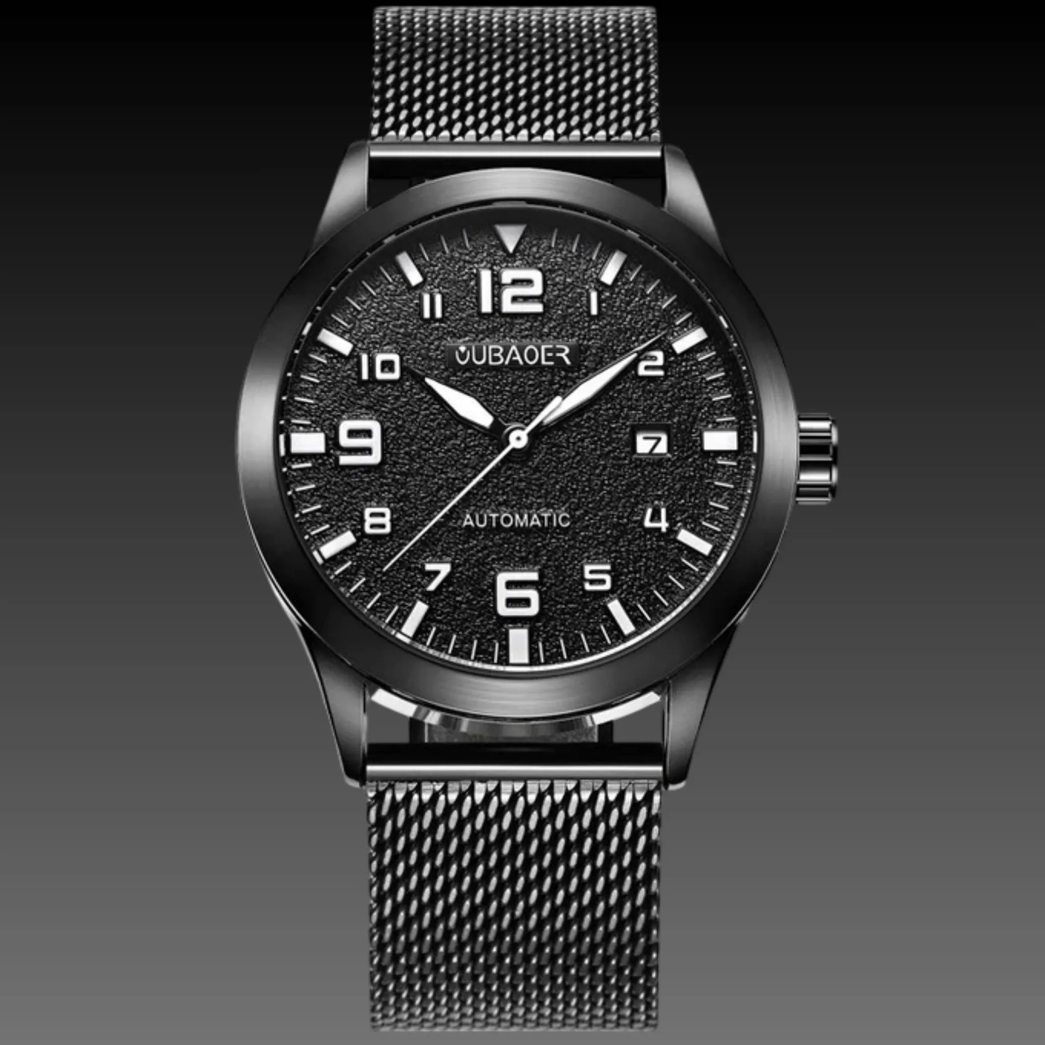 Men's Minimalist Automatic Mesh Watch | Ultra-Clean Dial | Stainless Steel Milanese