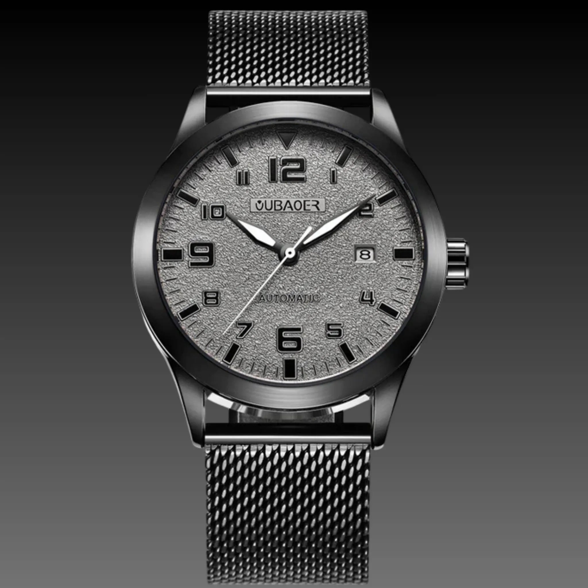 Men's Minimalist Automatic Mesh Watch | Ultra-Clean Dial | Stainless Steel Milanese