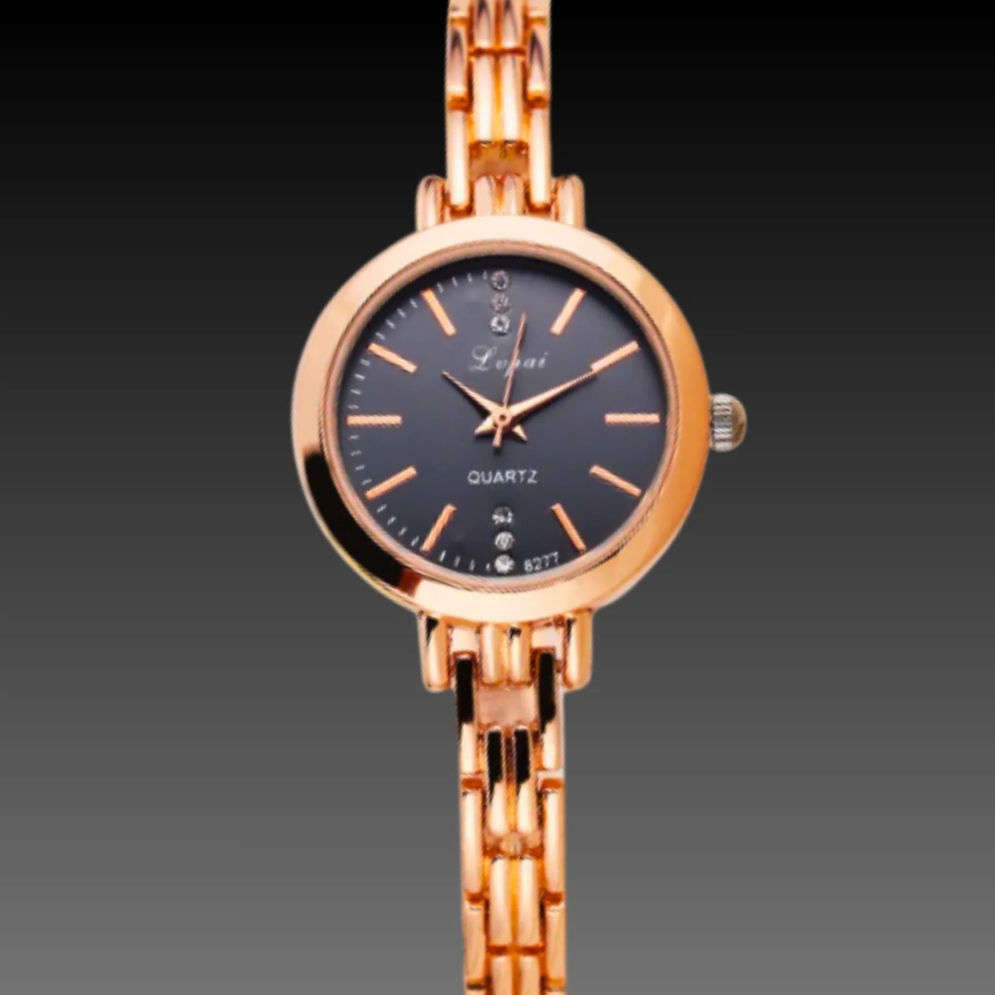 Women's Rose Gold Luxury Mesh Watch | Minimalist Dial | Elegant Bracelet Timepiece