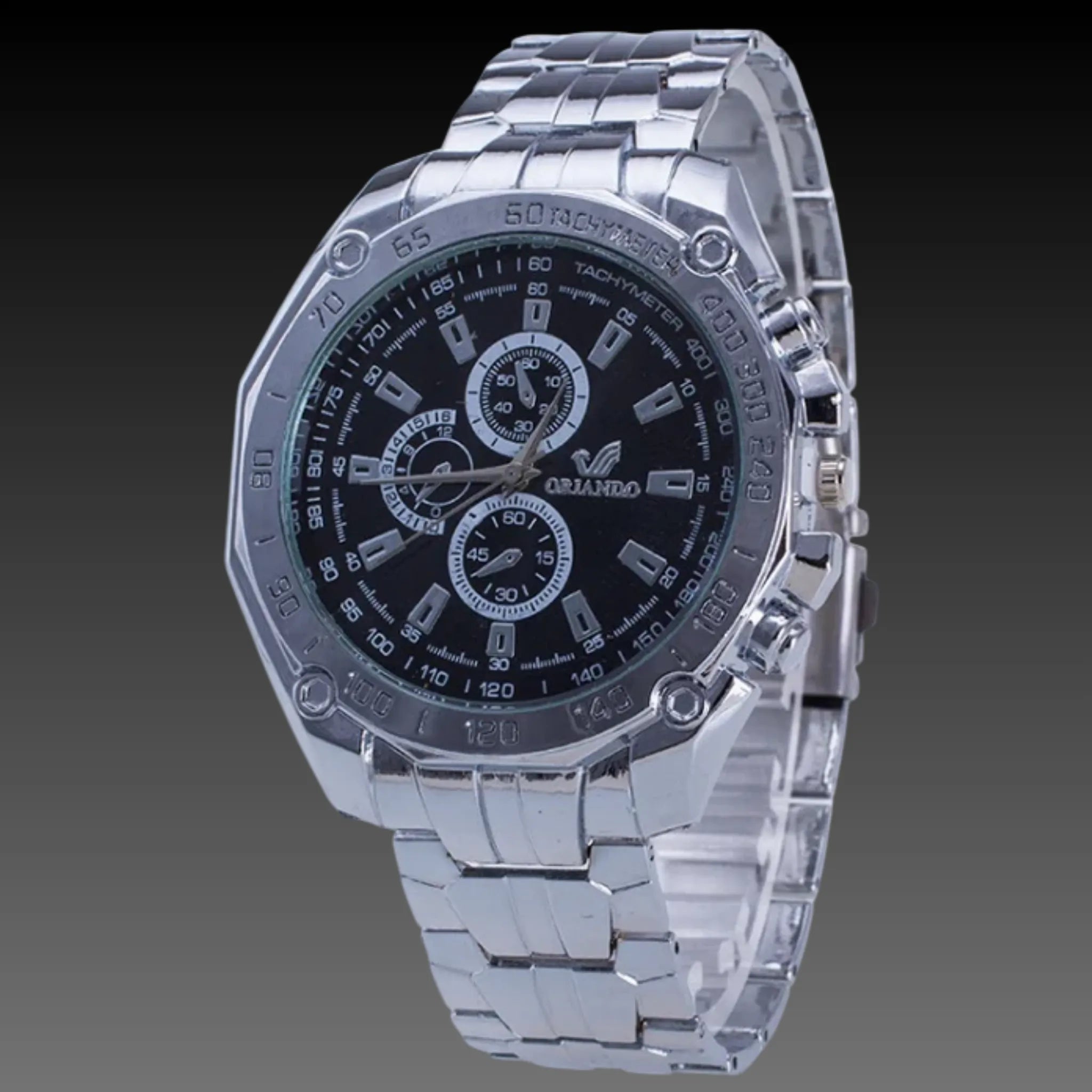 Men's Classic Stainless Steel Sport Watch | 40mm Casual Quartz | Everyday Style