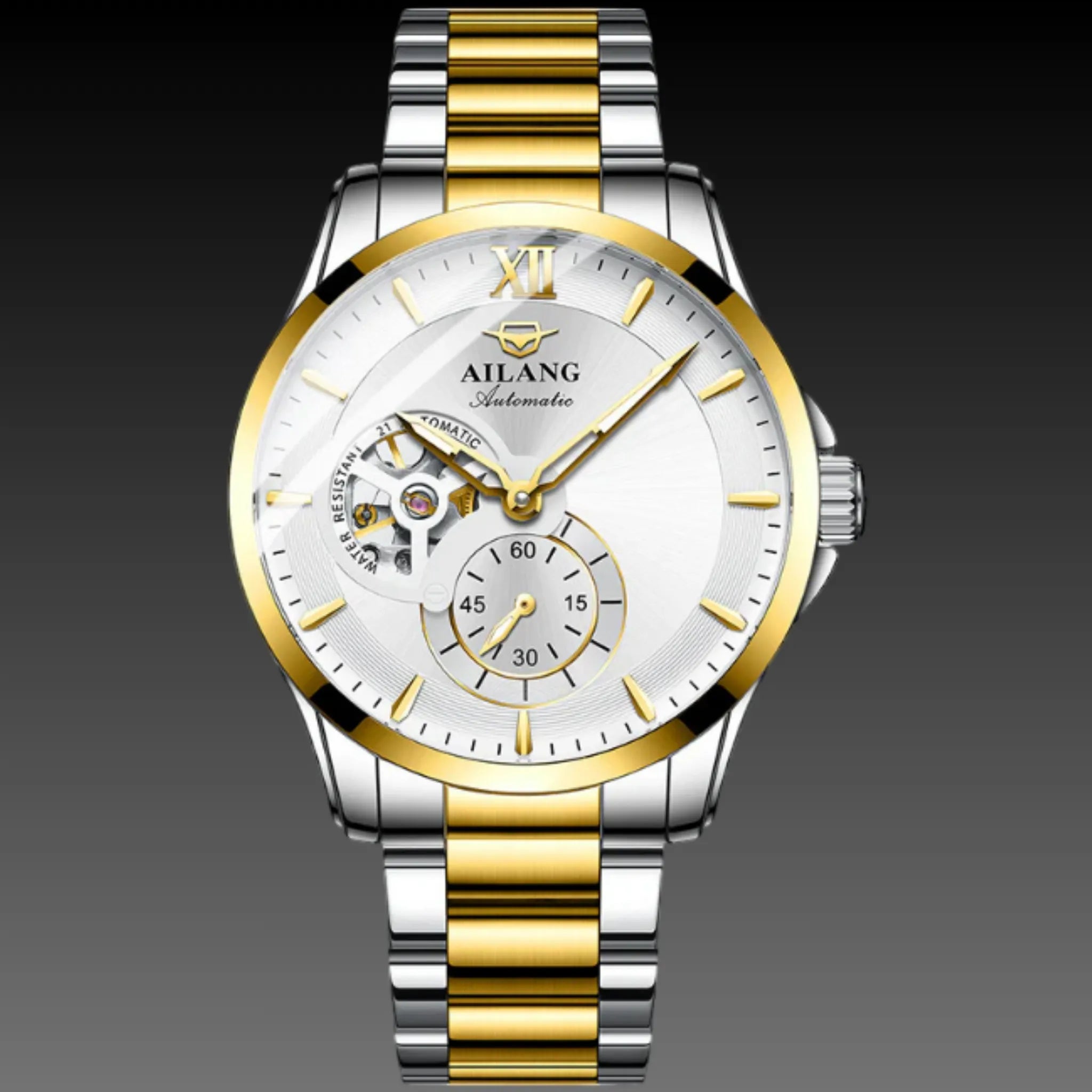 Men's Industrial Skeleton Watch | Automatic Mechanical | Rugged Geometric Case