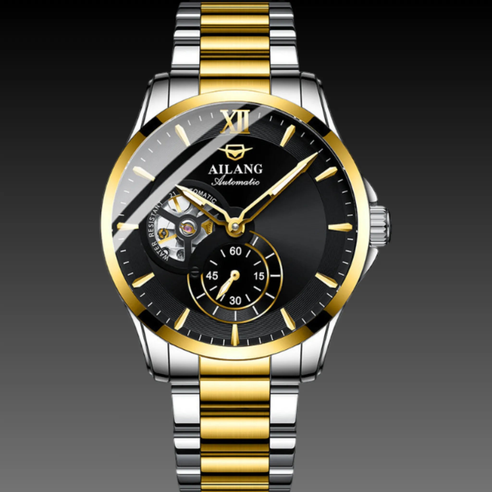 Men's Industrial Skeleton Watch | Automatic Mechanical | Rugged Geometric Case