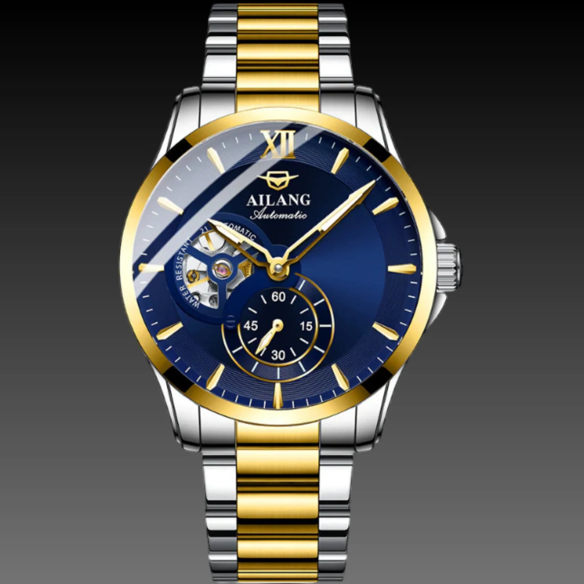 Men's Industrial Skeleton Watch | Automatic Mechanical | Rugged Geometric Case