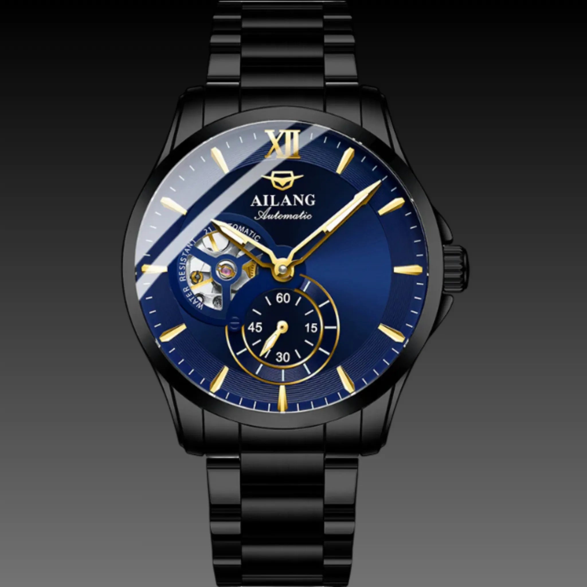 Men's Industrial Skeleton Watch | Automatic Mechanical | Rugged Geometric Case