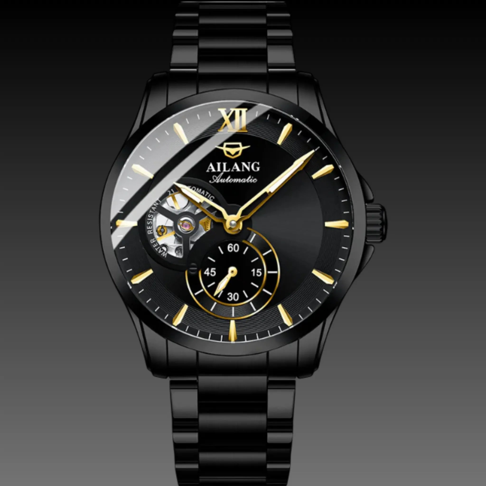 Men's Industrial Skeleton Watch | Automatic Mechanical | Rugged Geometric Case