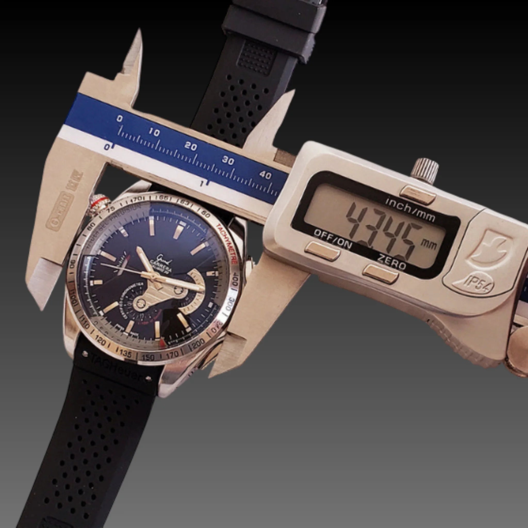 Men's Grand Racing Caliper Watch | 43.55mm Mechanical Sport | Avant-Garde Design